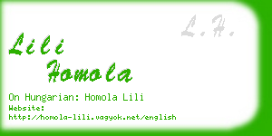 lili homola business card